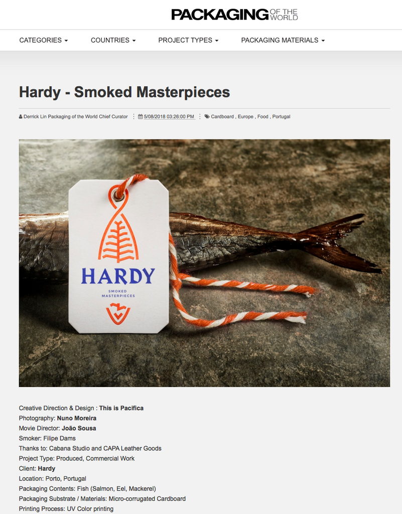 HARDY is a featured brand on Packagingoftheworld and Behance